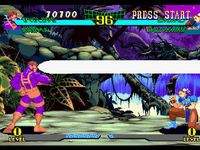 une photo d'Ã©cran de Marvel Super Heroes VS Street Fighter sur Sony Playstation